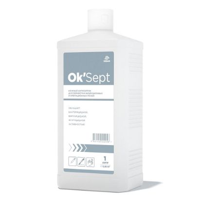 Изображение Средство дезинфицирующее "Ok'Sept" ("Ок'Cепт") кожный антисептик для обработкиинъекционных и операционных полей (1 л)