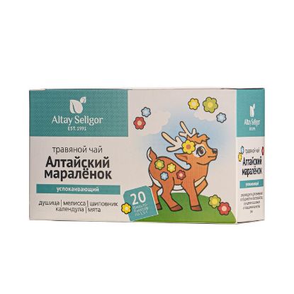 Изображение Травяной чай для детей Altay Seligor «Алтайский мараленок» успокаивающий, 20 фильтр-пакетов