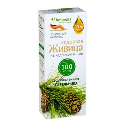 Изображение Кедровая живица на кедровом масле с сабельником, суставной, 100 мл