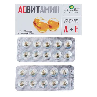 Изображение Витамины Е, А Mirrolla «АЕ ВИТамин», 20 капсул