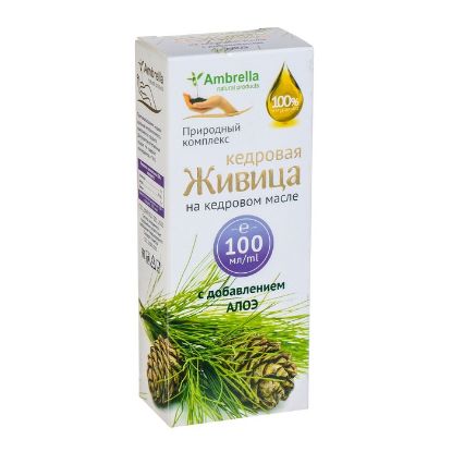 Изображение Кедровая живица на кедровом масле с алоэ, от молочницы, 100 мл