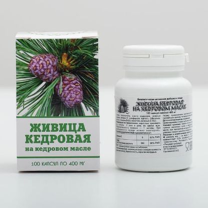 Изображение Живица кедровая на кедровом масле, 100 капсул по 0,4 г