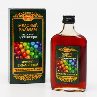 Изображение Медовый бальзам «Иммуно-витаминный» алтайский, 250 мл
