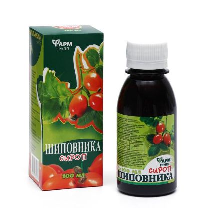 Изображение Сироп шиповника, при простуде и гриппе, 100 мл