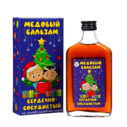 Изображение Новогодний медовый бальзам алтайский Сердечно-сосудистый Vitamuno, 250 мл