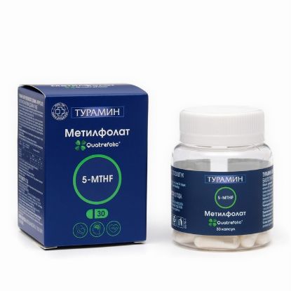 Изображение Турамин 5-МТHF Метилфолат, 30 капсул по 0,3 г