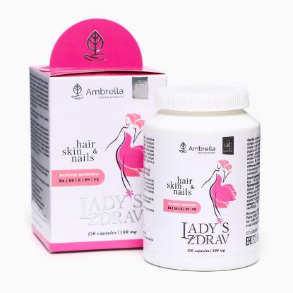 Изображение Комплекс для волос,кожи и ногтей Lady's Zdrav, 120 капсул по 0,5 г
