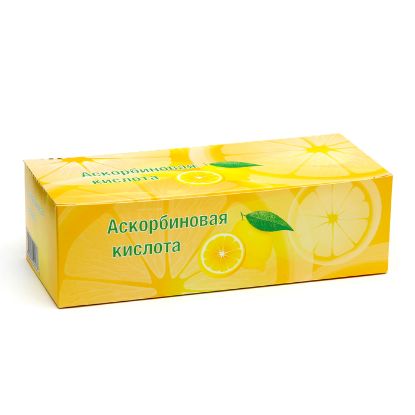Изображение Аскорбиновая кислота со вкусом малины Экотекс, 30 упаковок по 10 таблеток