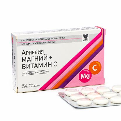 Изображение Магний + Витамин С Арнебия, 30 таблеток