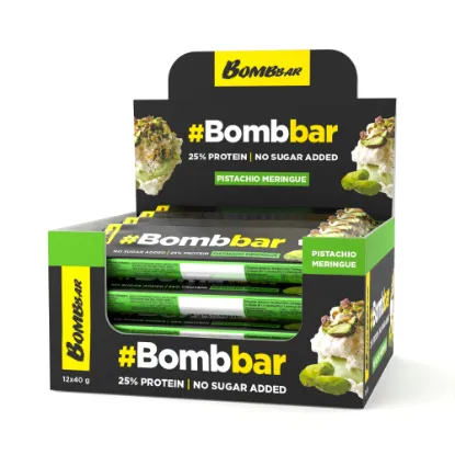 Изображение Батончик глазированный "Фисташковая меренга", ТМ "Bombbar", 40 гр. 12 шт.