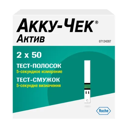 Изображение Тест полоски Акку-чек Актив, Рош, 100 шт/уп