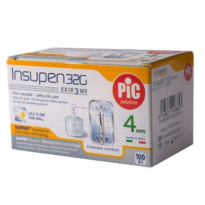 Изображение Иглы Инсупен / Insupen 32G для шприц-ручек, длина 4 мм, 100 шт.