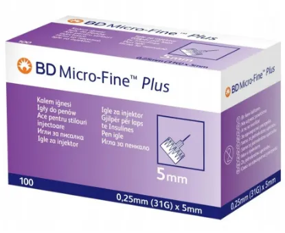 Изображение Иглы Микро-Файн Плюс / Micro-Fine Plus 31G для шприц-ручек, длина 5 мм, 100 шт.